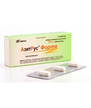 АзитРус Форте 500 мг 3 табл.п.п.о